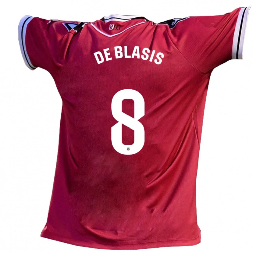 Danxen Kid Pablo De Blasis #8 Burgundy Black Away Jersey 2025/26 T-Shirt
