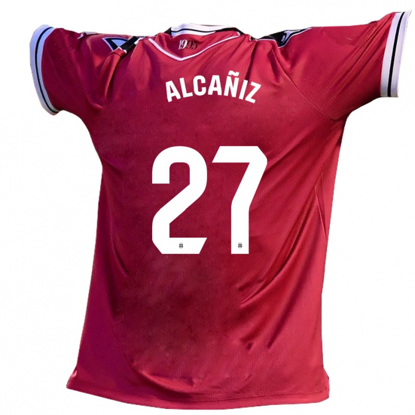 Danxen Kid Edgar Alcañiz #27 Burgundy Black Away Jersey 2025/26 T-Shirt