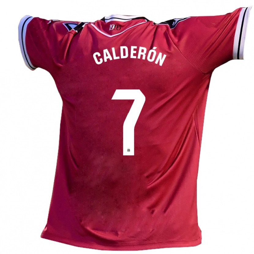 Danxen Kid Carlos Calderón #7 Burgundy Black Away Jersey 2025/26 T-Shirt