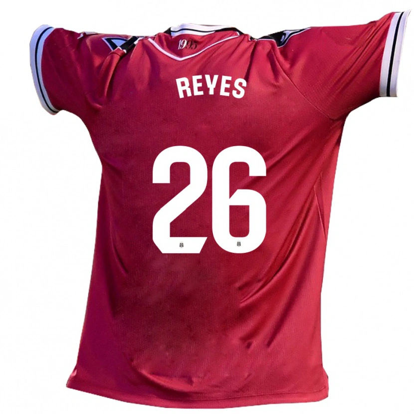 Danxen Kid Jhafets Reyes #26 Burgundy Black Away Jersey 2025/26 T-Shirt