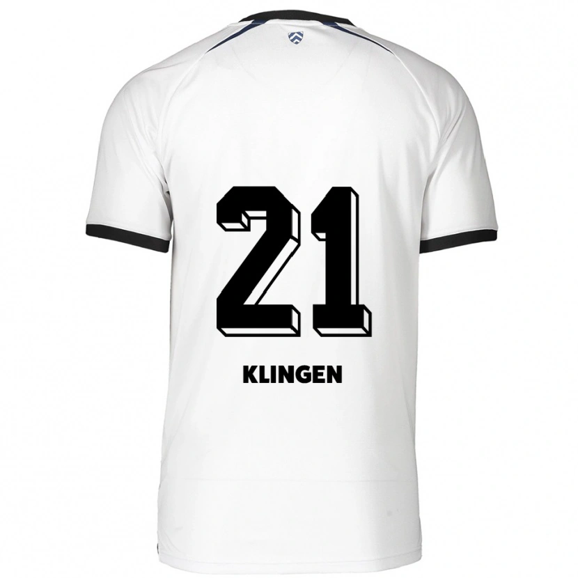 Danxen Kid Emelie Klingen #21 White Black Away Jersey 2025/26 T-Shirt