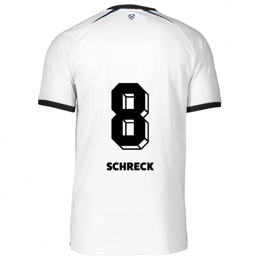 Danxen Kid Sam Schreck #8 White Black Away Jersey 2025/26 T-Shirt