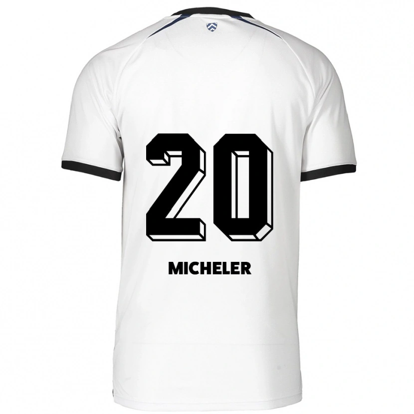 Danxen Kid Florian Micheler #20 White Black Away Jersey 2025/26 T-Shirt