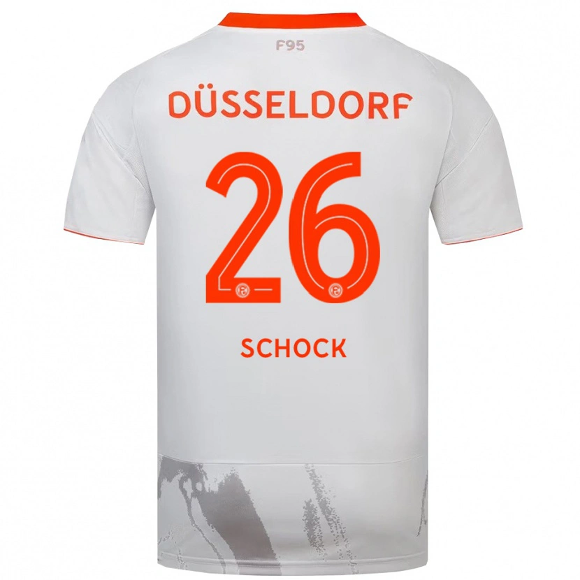 Danxen Kid Florian Schock #26 White Orange Away Jersey 2025/26 T-Shirt