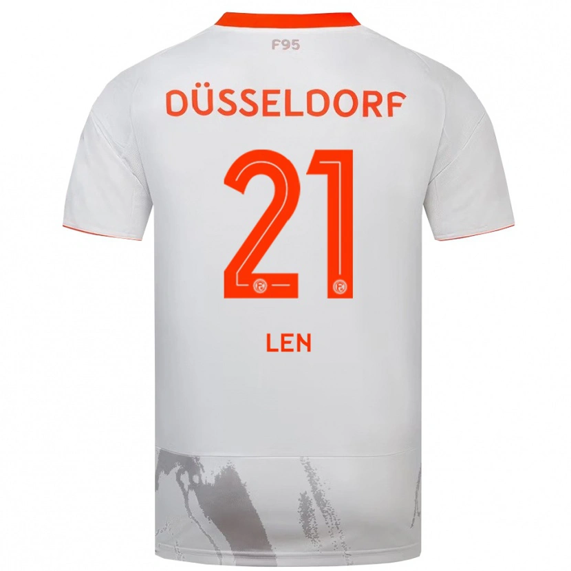 Danxen Kid Maksym Len #21 White Orange Away Jersey 2025/26 T-Shirt