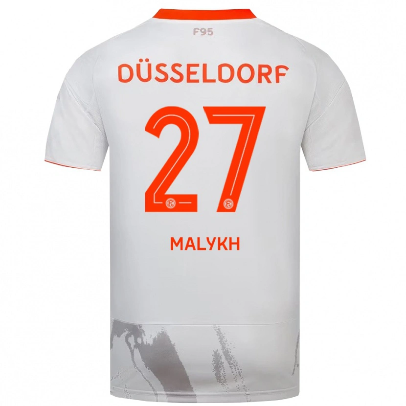 Danxen Kid Tymofiy Malykh #27 White Orange Away Jersey 2025/26 T-Shirt