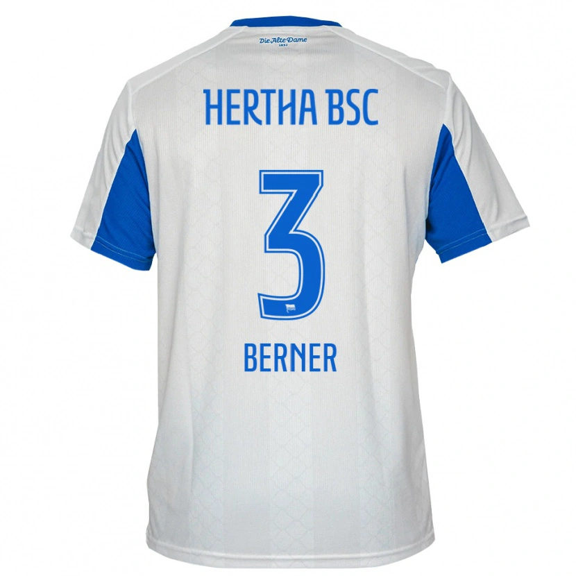 Danxen Kid Janne Berner #3 White Blue Away Jersey 2025/26 T-Shirt