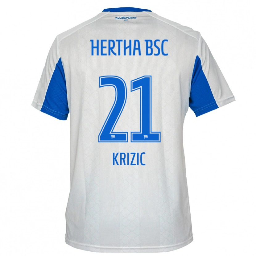 Danxen Kid Ivan Krizic #21 White Blue Away Jersey 2025/26 T-Shirt