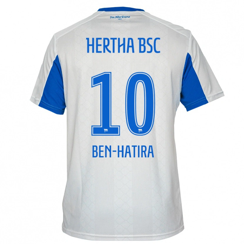 Danxen Kid Änis Ben-Hatira #10 White Blue Away Jersey 2025/26 T-Shirt