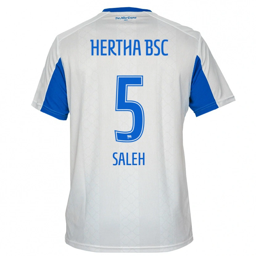 Danxen Kid Ibrahim Saleh #5 White Blue Away Jersey 2025/26 T-Shirt