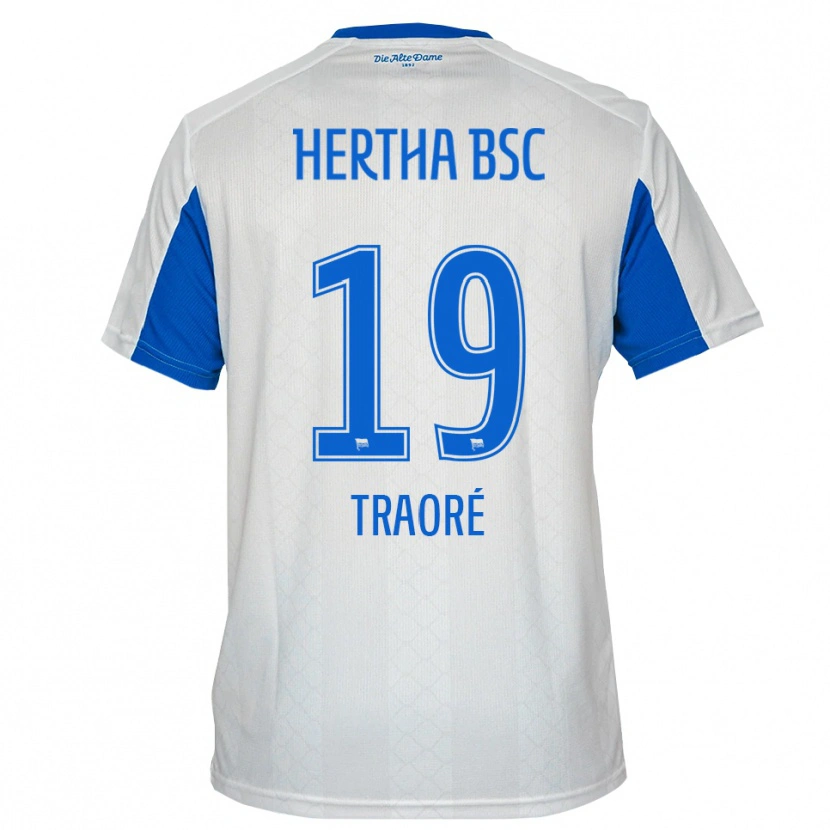 Danxen Kid Anthony Traoré #19 White Blue Away Jersey 2025/26 T-Shirt