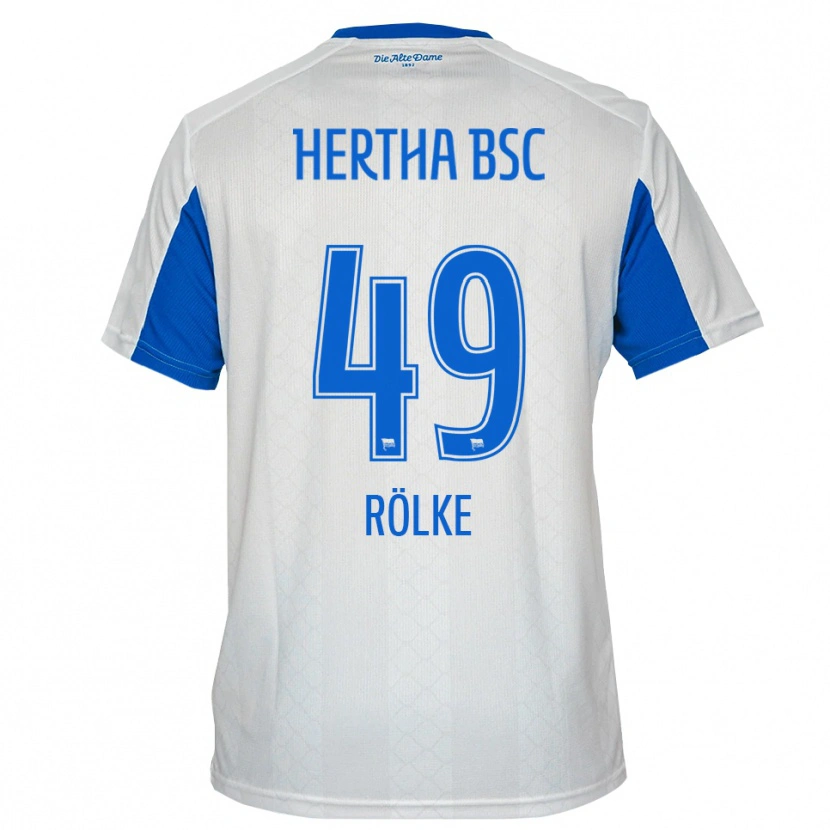 Danxen Kid Oliver Rölke #49 White Blue Away Jersey 2025/26 T-Shirt