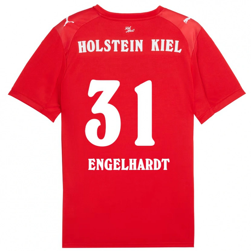 Danxen Kid Marcel Engelhardt #31 Red Blue Away Jersey 2025/26 T-Shirt