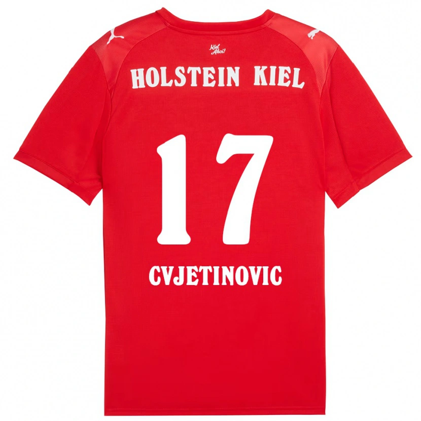 Danxen Kid Mladen Cvjetinovic #17 Red Blue Away Jersey 2025/26 T-Shirt
