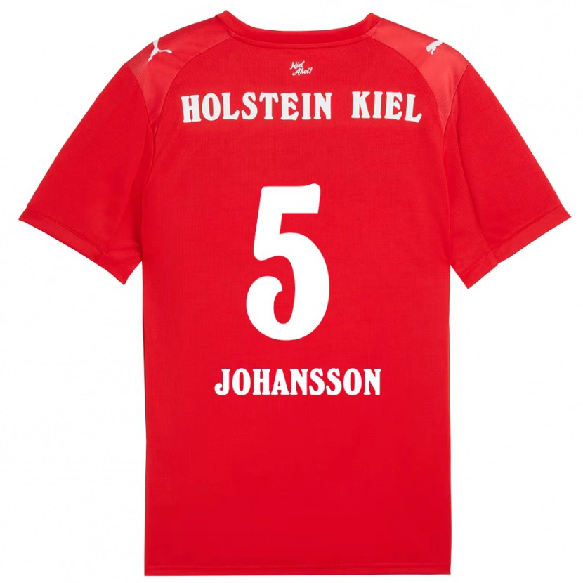 Danxen Kid Carl Johansson #5 Red Blue Away Jersey 2025/26 T-Shirt
