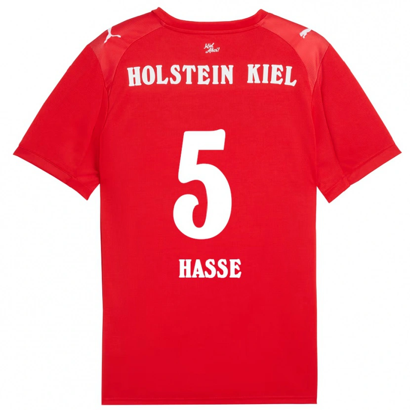 Danxen Kid Laura Hasse #5 Red Blue Away Jersey 2025/26 T-Shirt