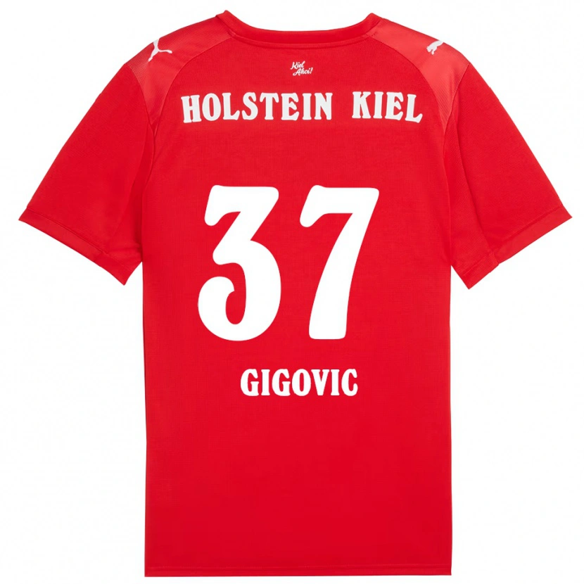 Danxen Kid Armin Gigovic #37 Red Blue Away Jersey 2025/26 T-Shirt
