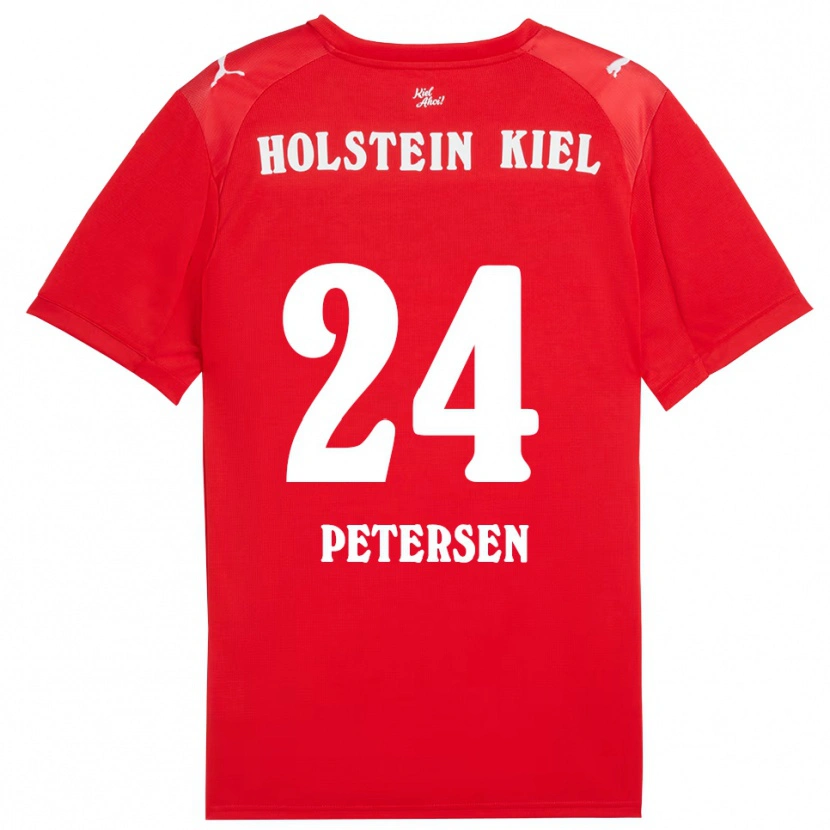 Danxen Kid Malte Petersen #24 Red Blue Away Jersey 2025/26 T-Shirt