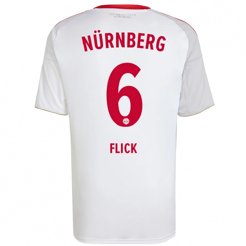 Danxen Kid Florian Flick #6 White Red Away Jersey 2025/26 T-Shirt