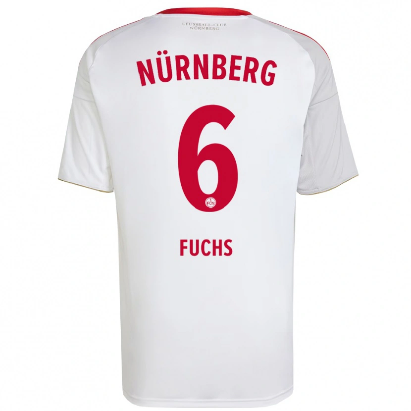 Danxen Kid Pascal Fuchs #6 White Red Away Jersey 2025/26 T-Shirt