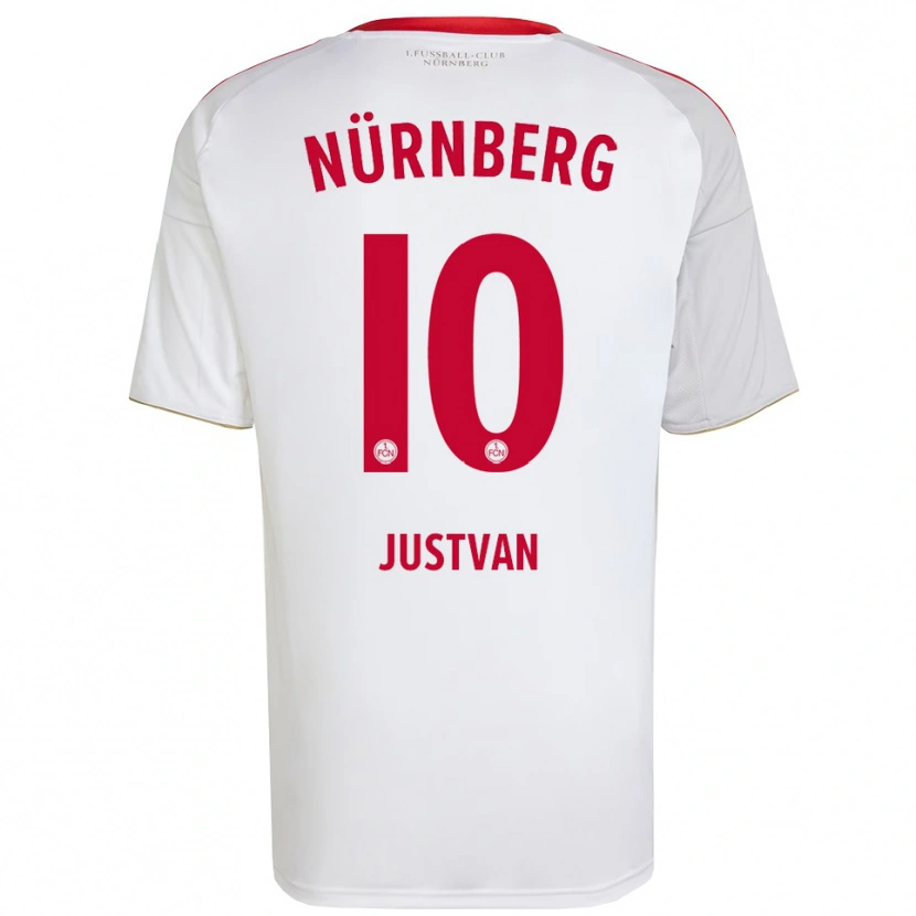Danxen Kid Julian Justvan #10 White Red Away Jersey 2025/26 T-Shirt