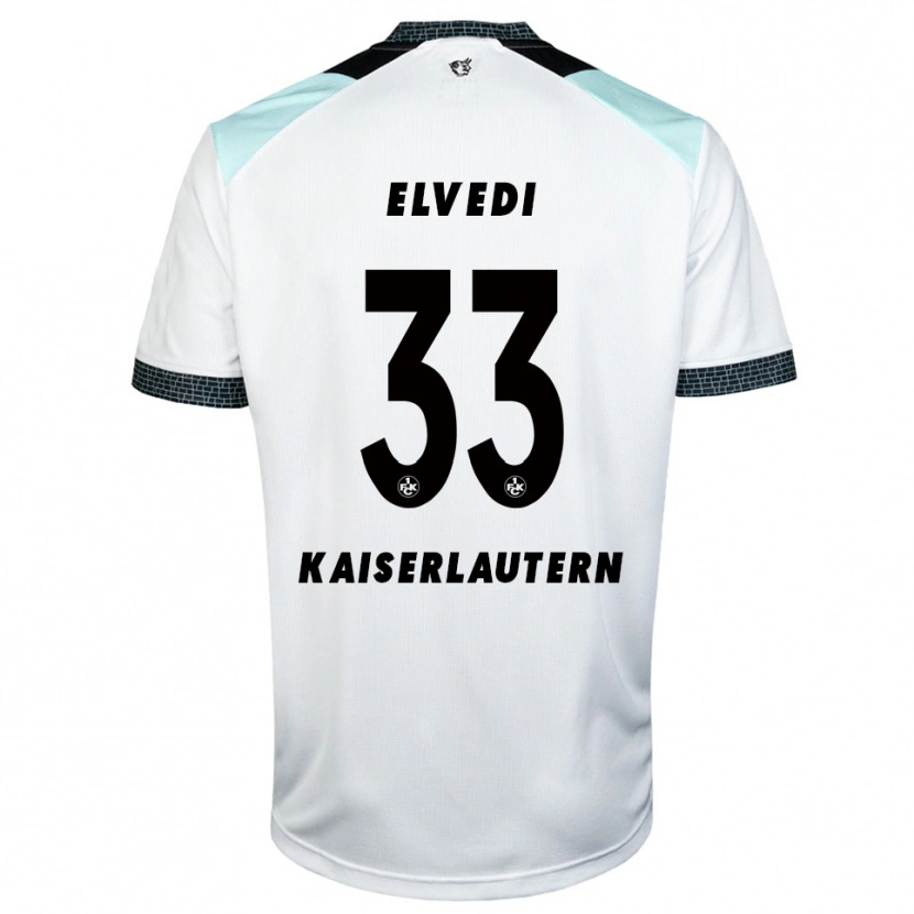 Danxen Kid Jan Elvedi #33 White Black Away Jersey 2025/26 T-Shirt