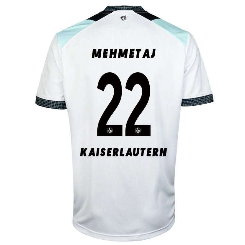 Danxen Kid Alban Mehmetaj #22 White Black Away Jersey 2025/26 T-Shirt