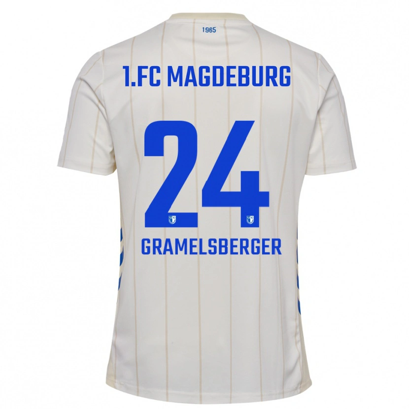 Danxen Kid Lennert Gramelsberger #24 White Blue Away Jersey 2025/26 T-Shirt