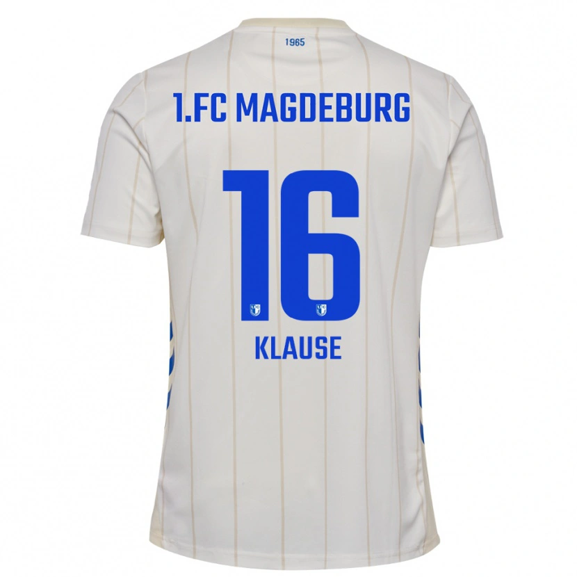 Danxen Kid Matti Klause #16 White Blue Away Jersey 2025/26 T-Shirt