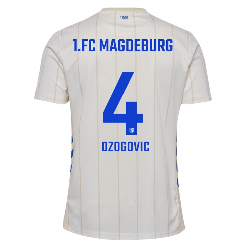 Danxen Kid Eldin Dzogovic #4 White Blue Away Jersey 2025/26 T-Shirt
