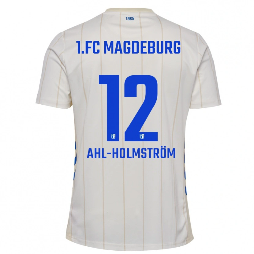 Danxen Kid Alexander Ahl-Holmström #12 White Blue Away Jersey 2025/26 T-Shirt