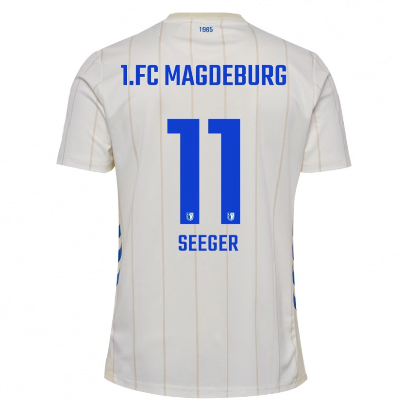 Danxen Kid Ben Ekobena-Seeger #11 White Blue Away Jersey 2025/26 T-Shirt