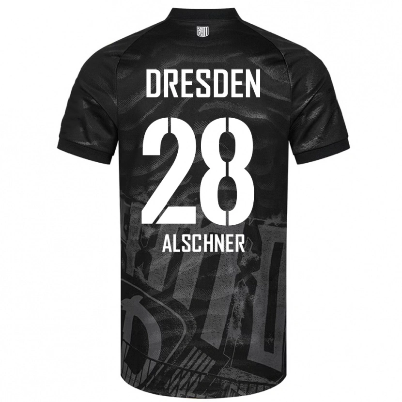 Danxen Kid Felix Alschner #28 Black Gray Away Jersey 2025/26 T-Shirt