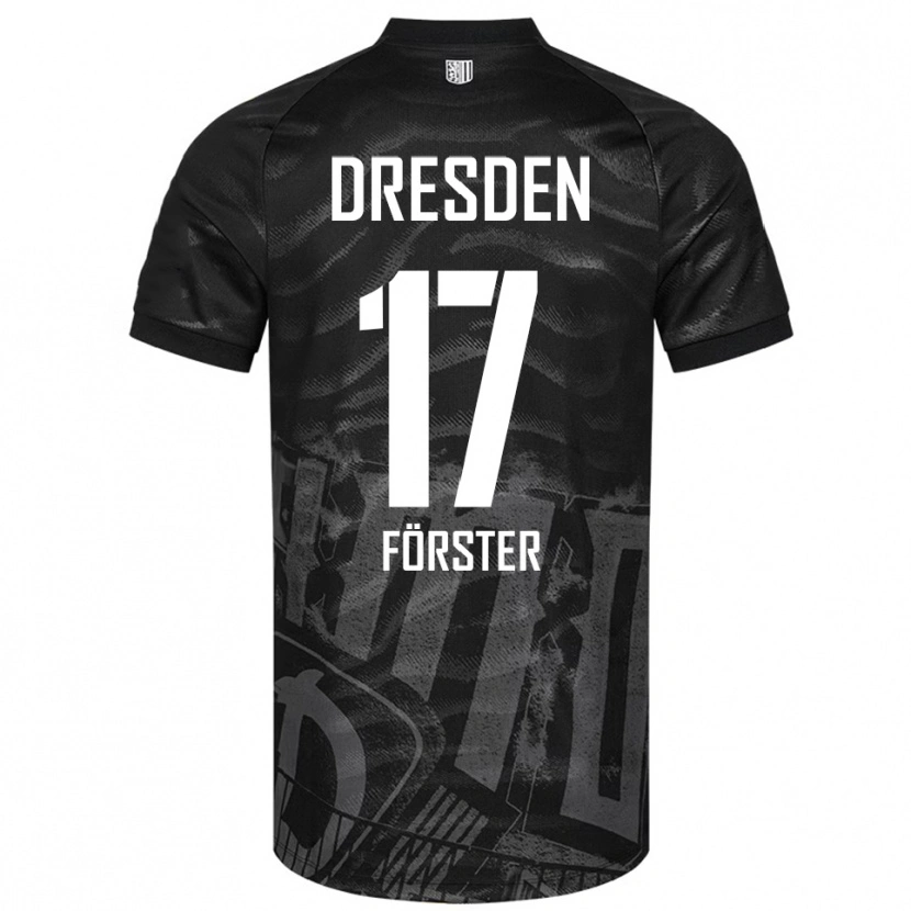 Danxen Kid Collin Förster #17 Black Gray Away Jersey 2025/26 T-Shirt