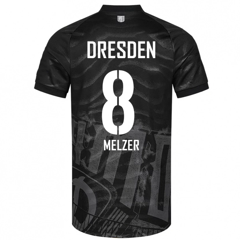 Danxen Kid Otto Melzer #8 Black Gray Away Jersey 2025/26 T-Shirt