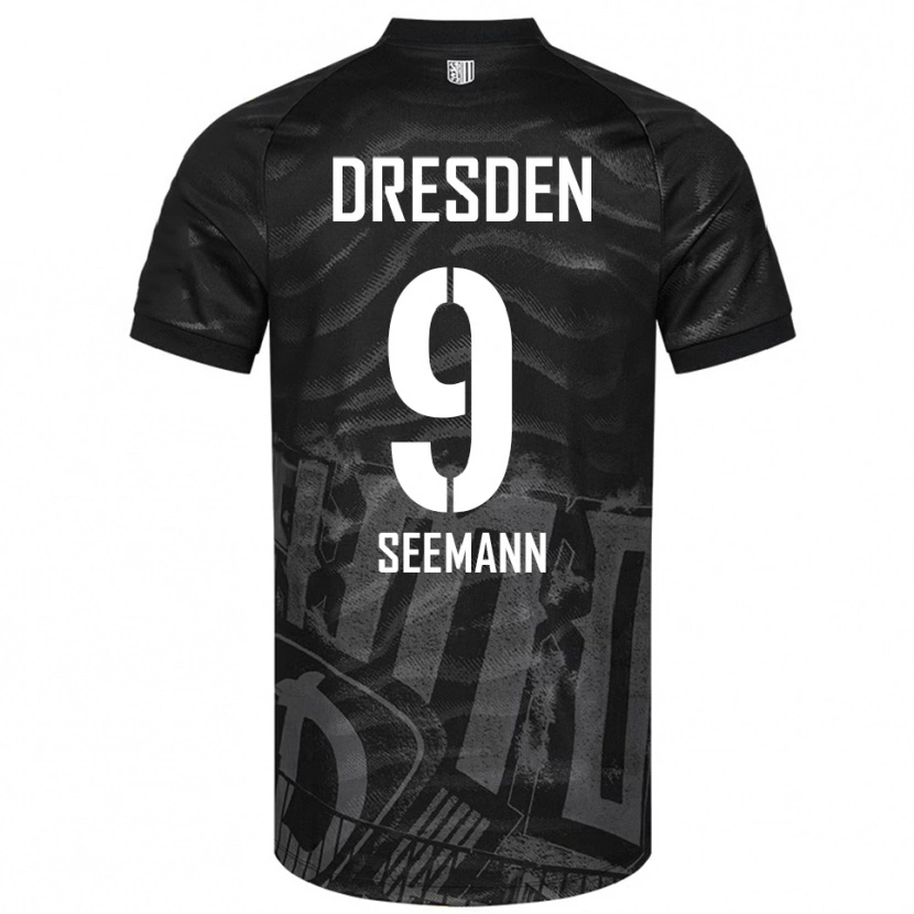Danxen Kid Arne Seemann #9 Black Gray Away Jersey 2025/26 T-Shirt