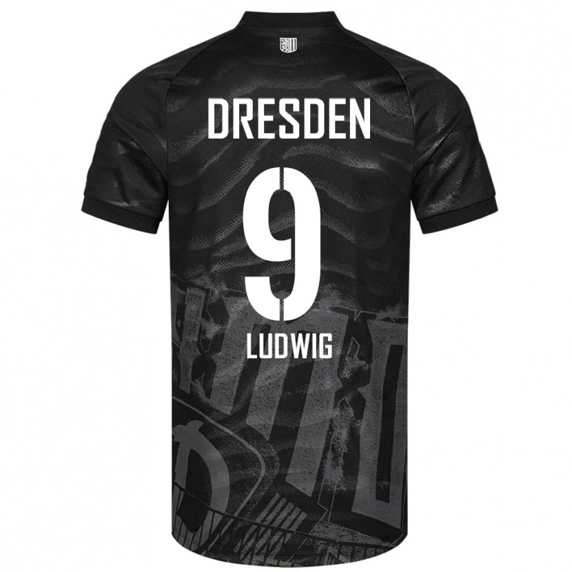 Danxen Kid Yannis Ludwig #9 Black Gray Away Jersey 2025/26 T-Shirt