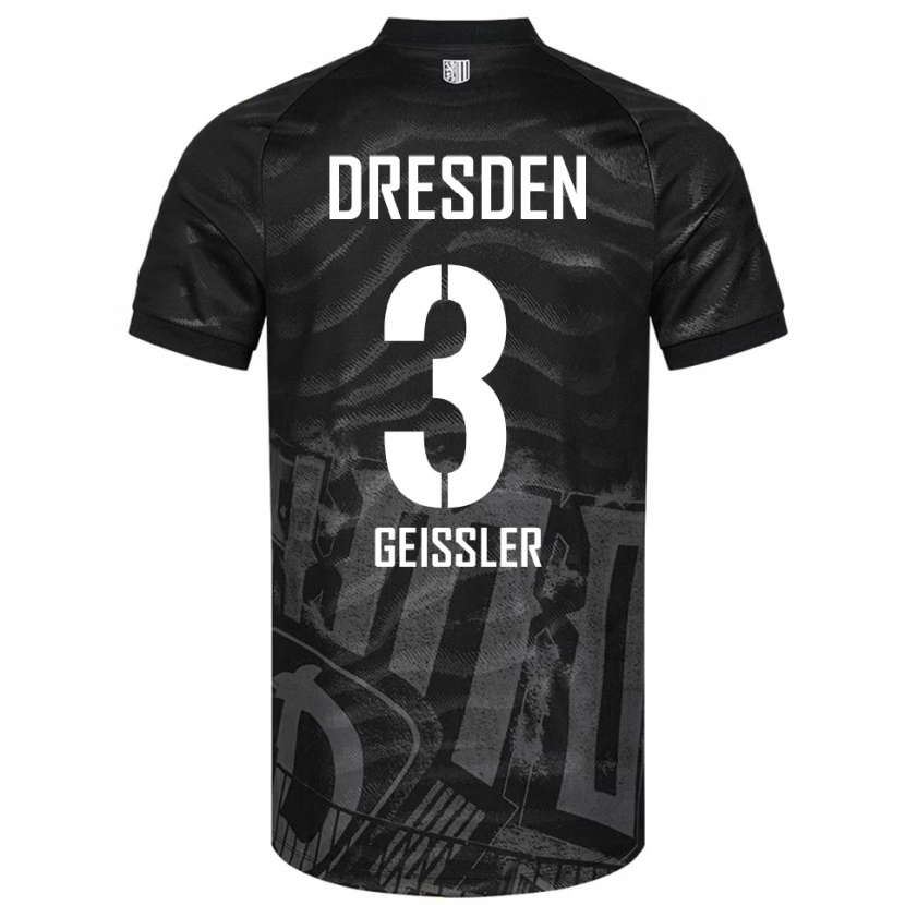 Danxen Kid Jonathan Geißler #3 Black Gray Away Jersey 2025/26 T-Shirt