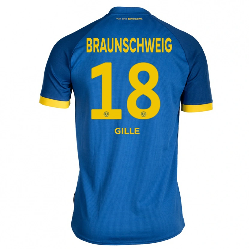 Danxen Kid Julien Gille #18 Royal Blue Yellow Away Jersey 2025/26 T-Shirt