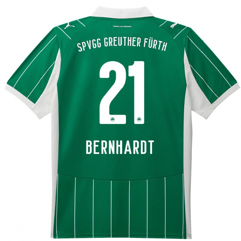 Danxen Kid Luca Bernhardt #21 Green White Away Jersey 2025/26 T-Shirt
