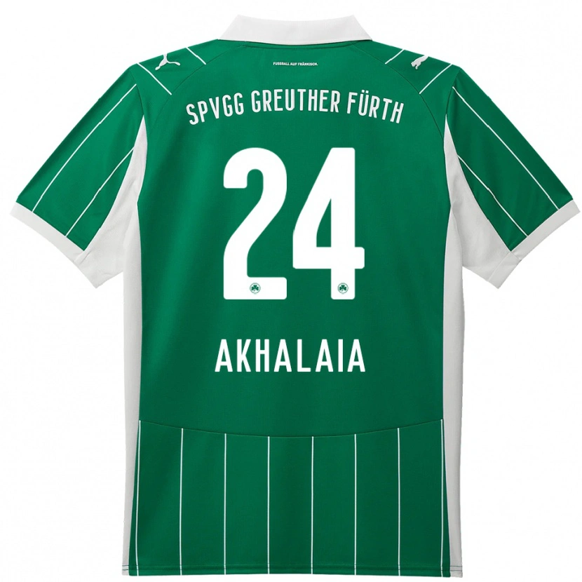 Danxen Kid Lado Akhalaia #24 Green White Away Jersey 2025/26 T-Shirt