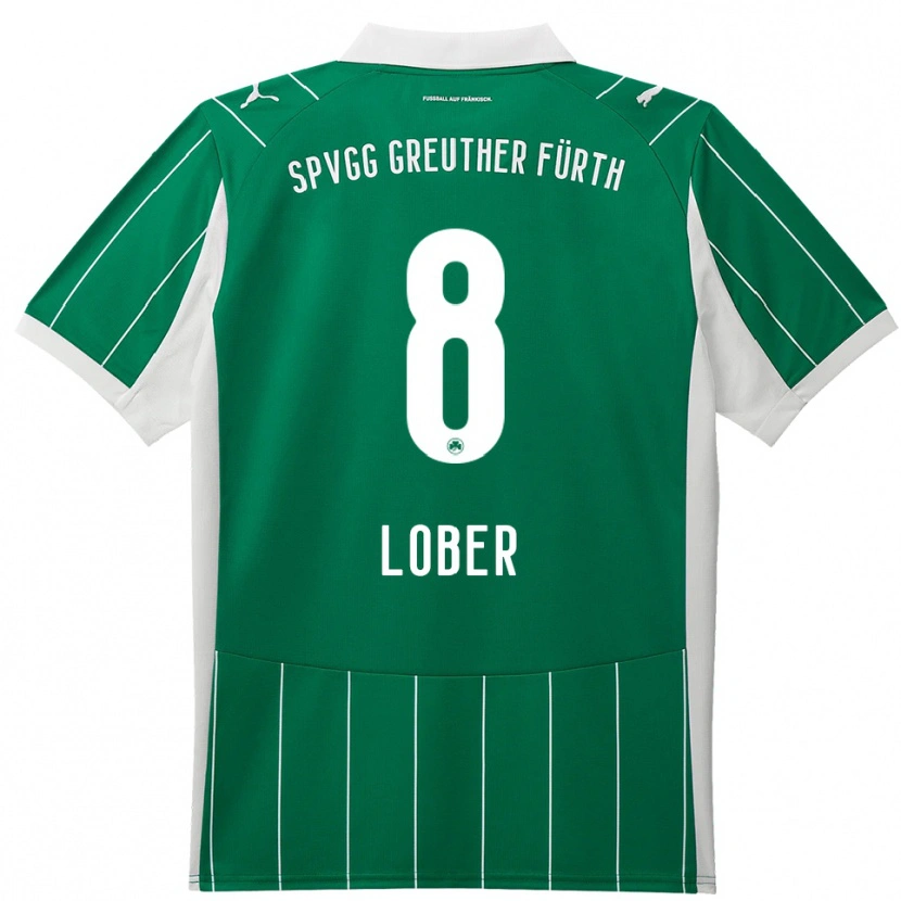 Danxen Kid Jannik Lober #8 Green White Away Jersey 2025/26 T-Shirt