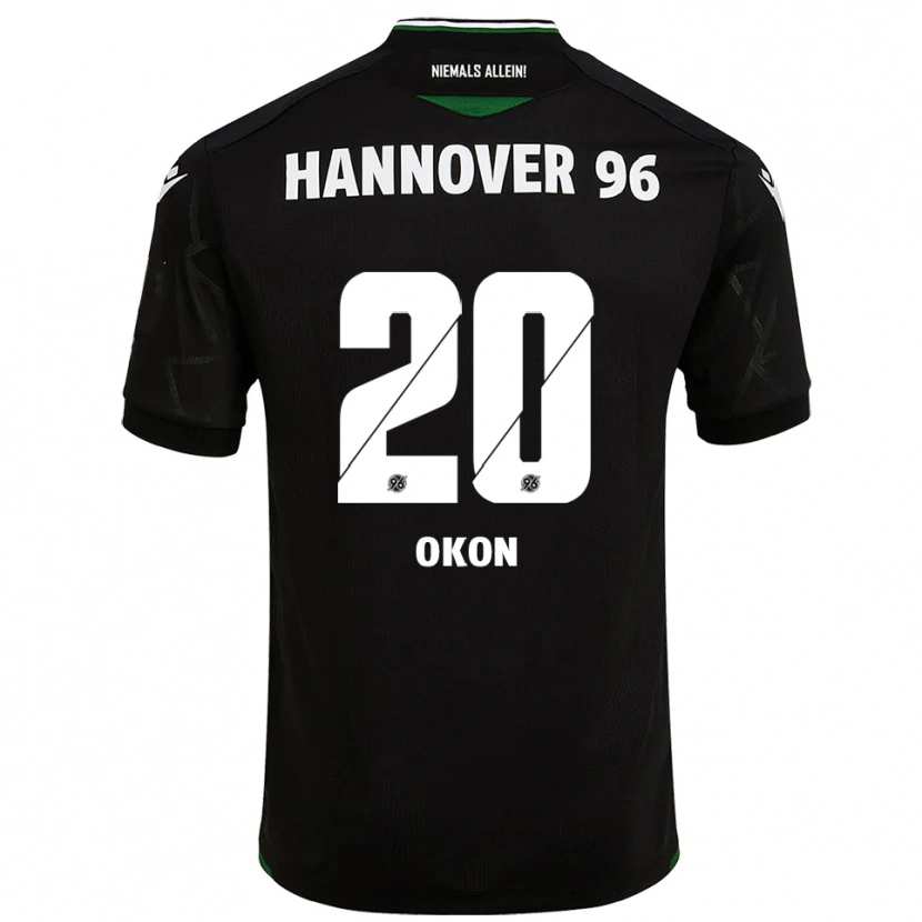 Danxen Kid Ime Okon #20 Black Green Away Jersey 2025/26 T-Shirt