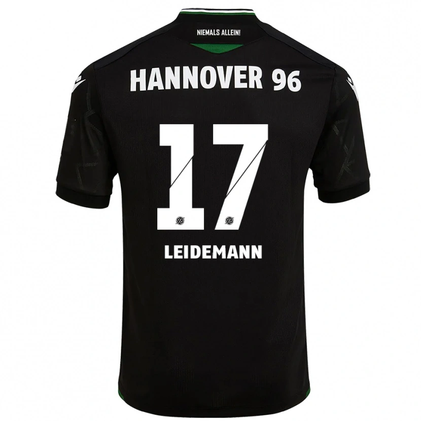 Danxen Kid Lukas Leidemann #17 Black Green Away Jersey 2025/26 T-Shirt