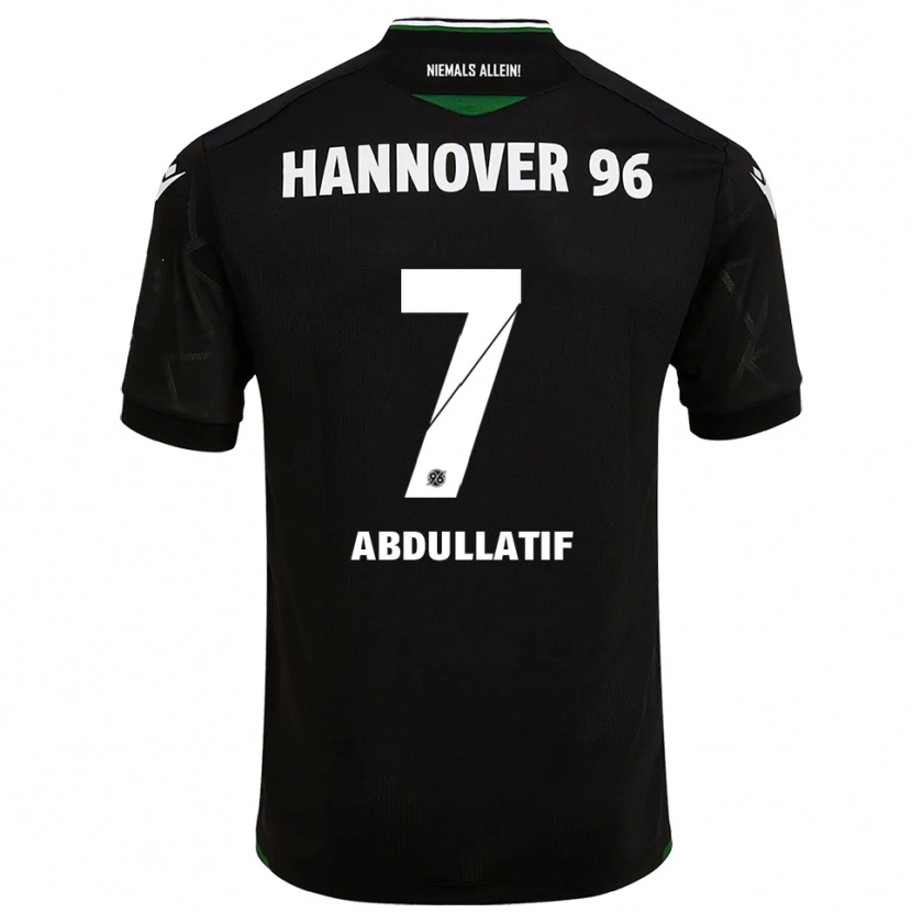 Danxen Kid Mustafa Abdullatif #7 Black Green Away Jersey 2025/26 T-Shirt