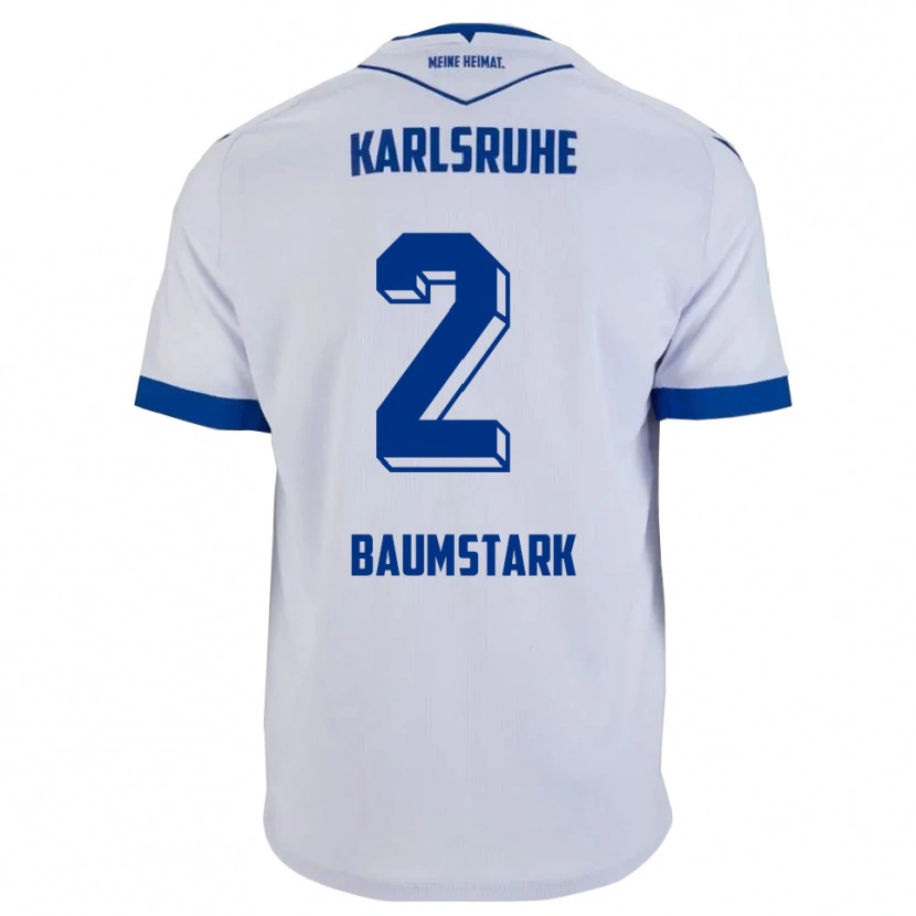 Danxen Kid Max Baumstark #2 White Blue Away Jersey 2025/26 T-Shirt