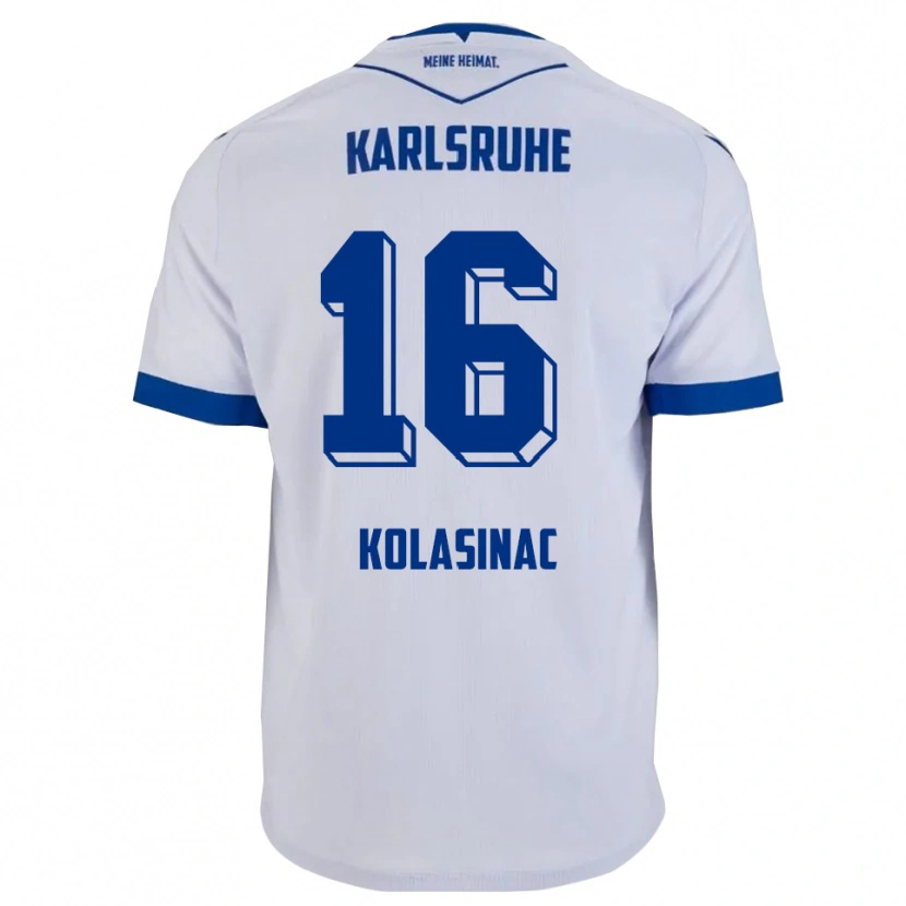 Danxen Kid Ajdin Kolasinac #16 White Blue Away Jersey 2025/26 T-Shirt
