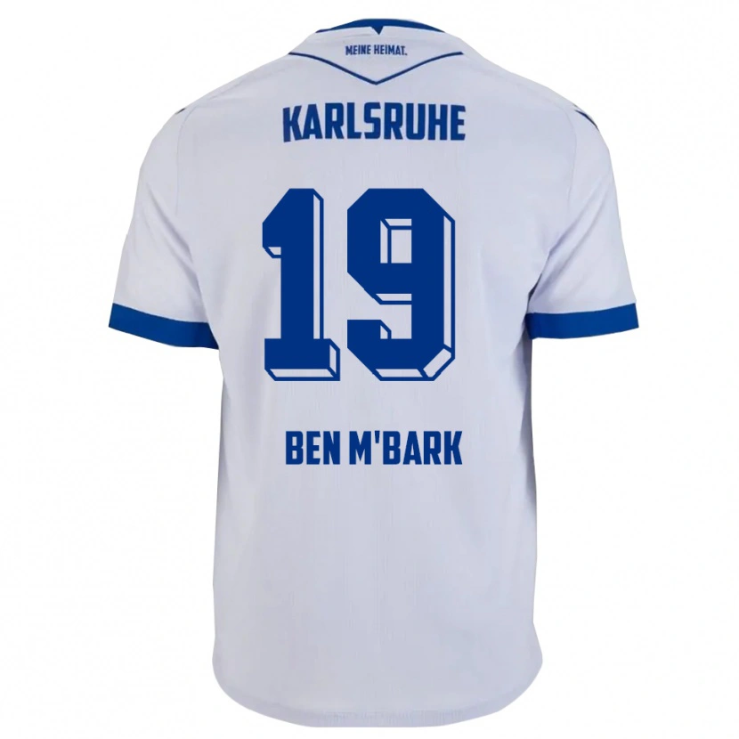 Danxen Kid Mohamed Ben M'bark #19 White Blue Away Jersey 2025/26 T-Shirt