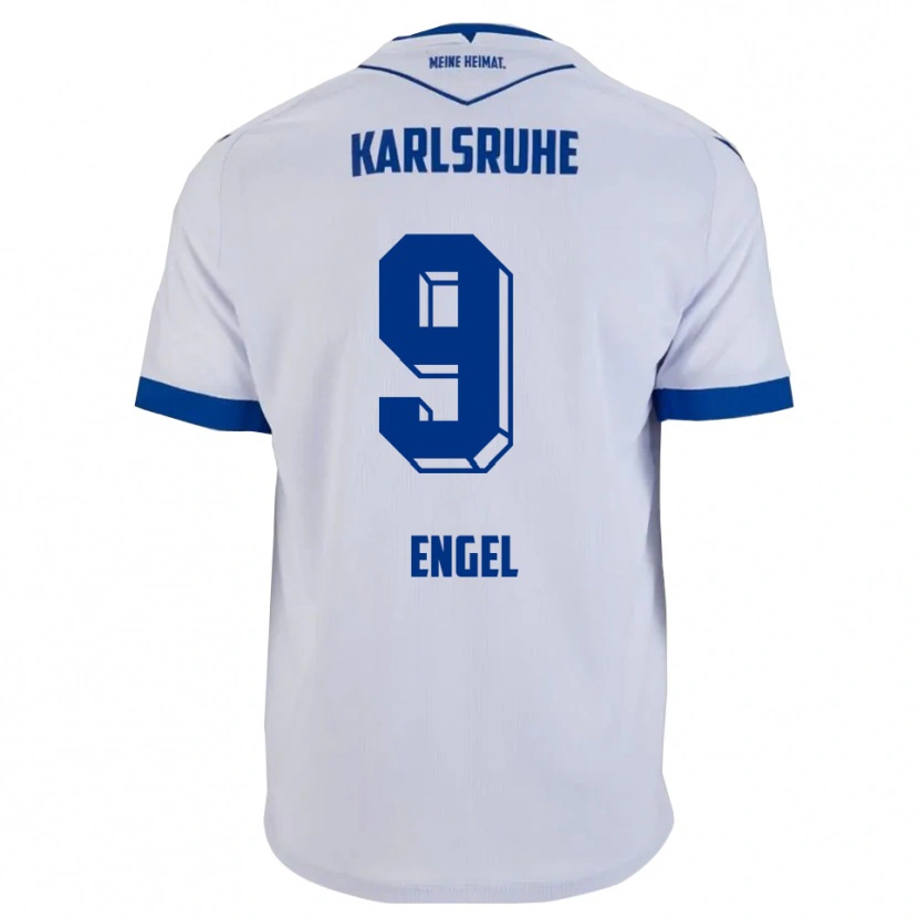 Danxen Kid Nico Engel #9 White Blue Away Jersey 2025/26 T-Shirt