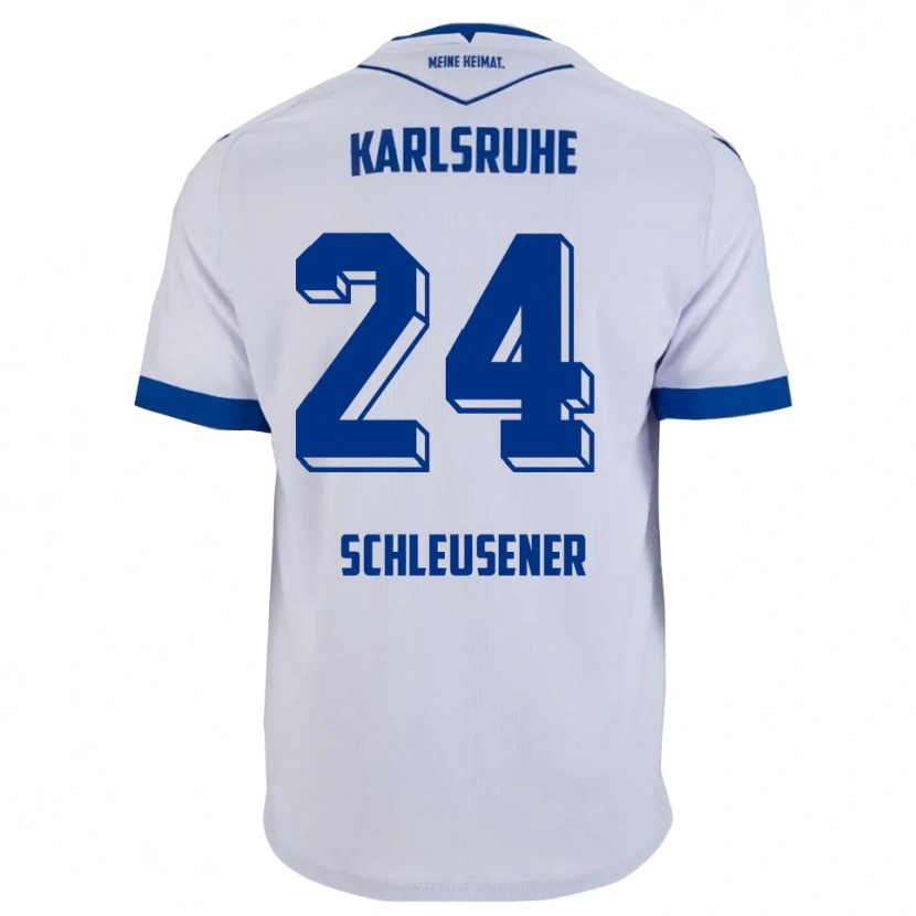 Danxen Kid Fabian Schleusener #24 White Blue Away Jersey 2025/26 T-Shirt